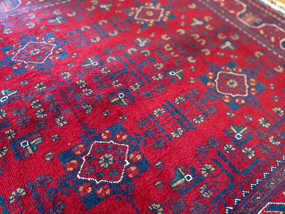 4x6ft Natural Dye Turkish Rug - Handmade Angora Wool Carpet Cappadocia Rug Collection