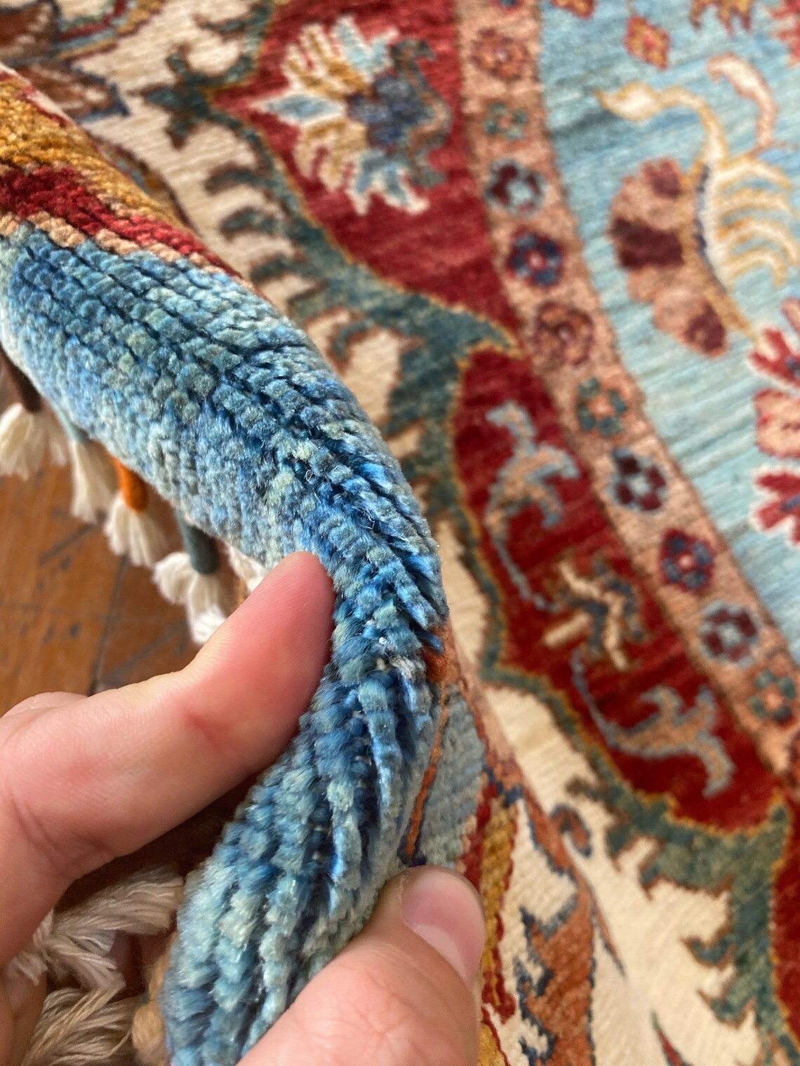 5x5 Square Oushak Rug - Natural Dye Handmade Turkish Wool Carpet Cappadocia Rug Collection