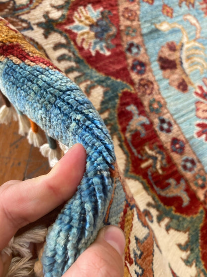 5x5 Square Oushak Rug - Natural Dye Handmade Turkish Wool Carpet Cappadocia Rug Collection