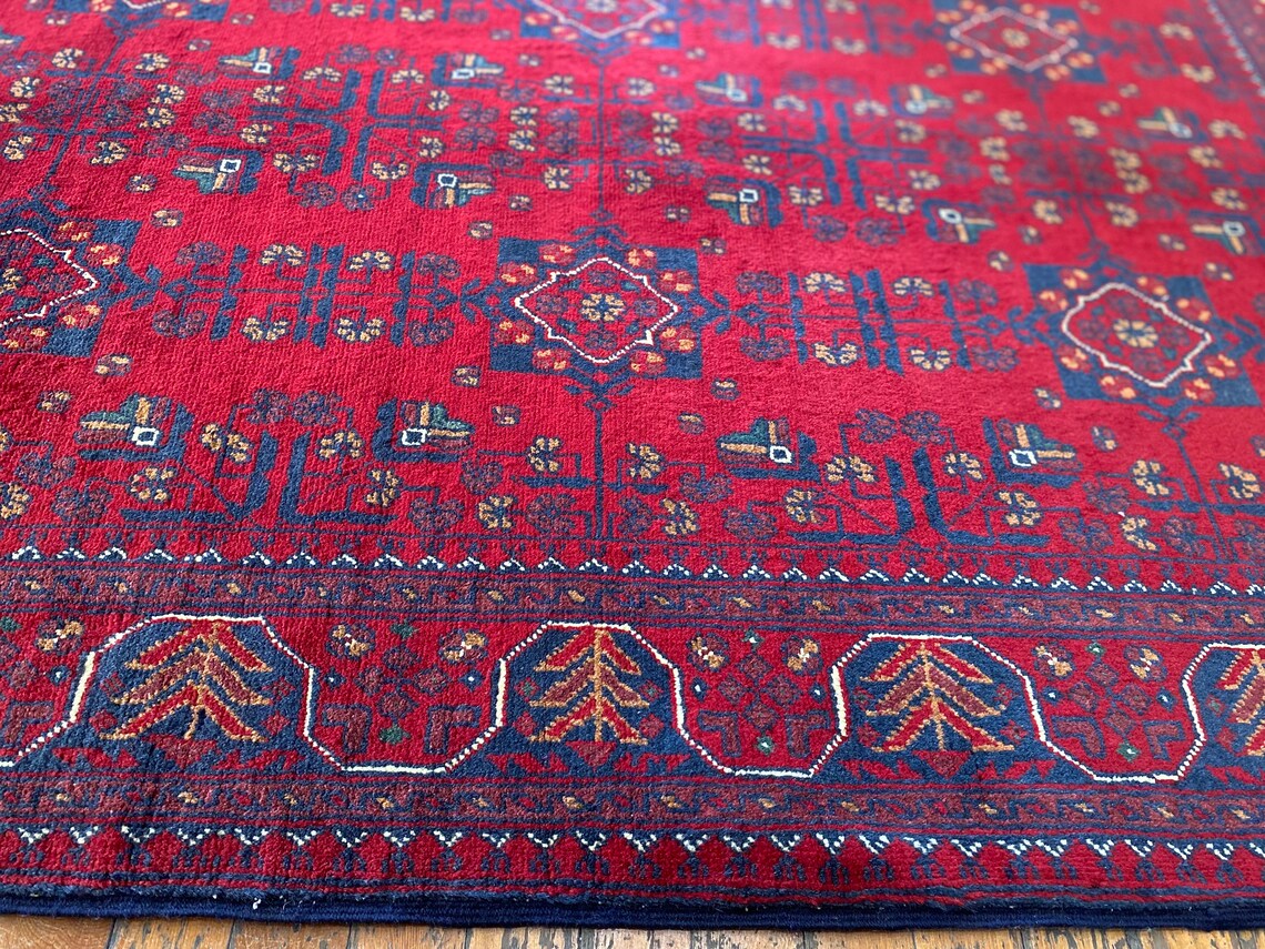 4x6ft Natural Dye Turkish Rug - Handmade Angora Wool Carpet Cappadocia Rug Collection