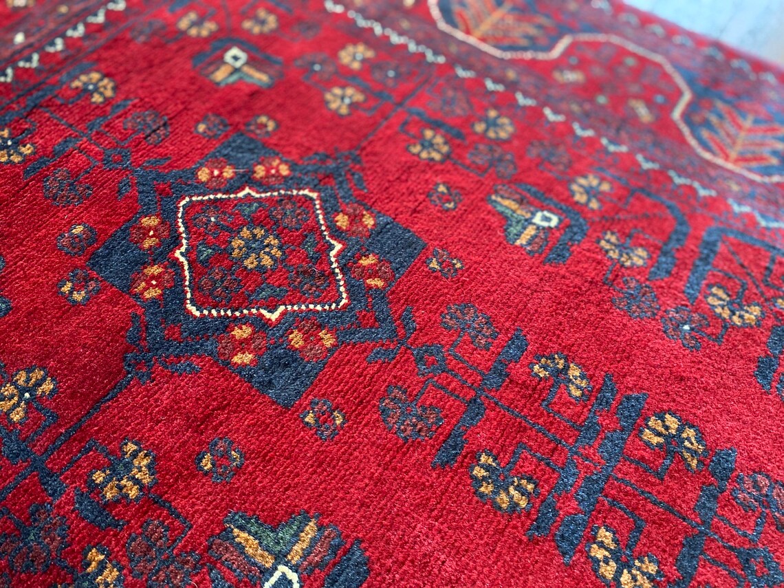 4x6ft Natural Dye Turkish Rug - Handmade Angora Wool Carpet Cappadocia Rug Collection