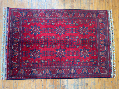 4x6ft Natural Dye Turkish Rug - Handmade Angora Wool Carpet Cappadocia Rug Collection