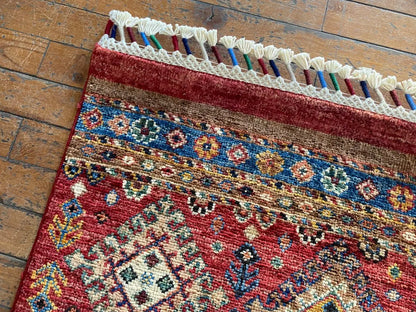 Hand-Knotted Angora Wool Carpet 3.5x5ft - Turkish Rug Cappadocia Rug Collection