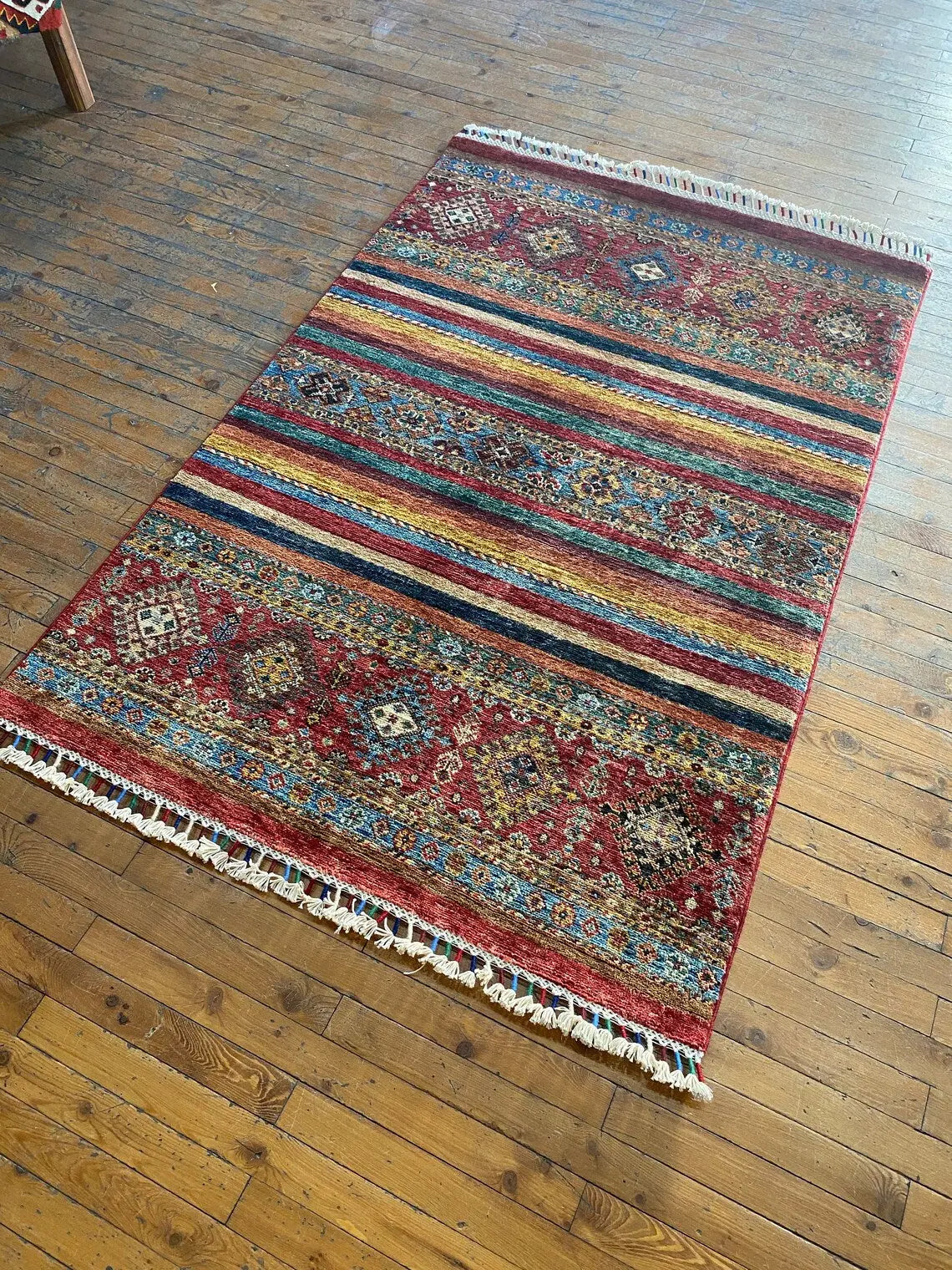 Hand-Knotted Angora Wool Carpet 3.5x5ft - Turkish Rug Cappadocia Rug Collection
