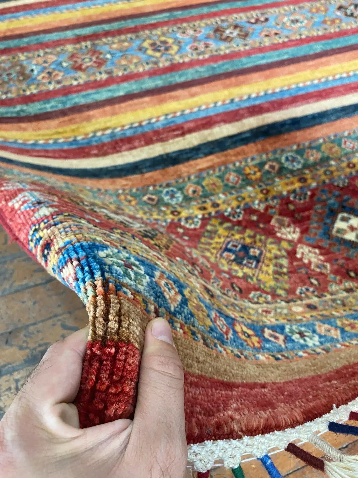 Hand-Knotted Angora Wool Carpet 3.5x5ft - Turkish Rug Cappadocia Rug Collection