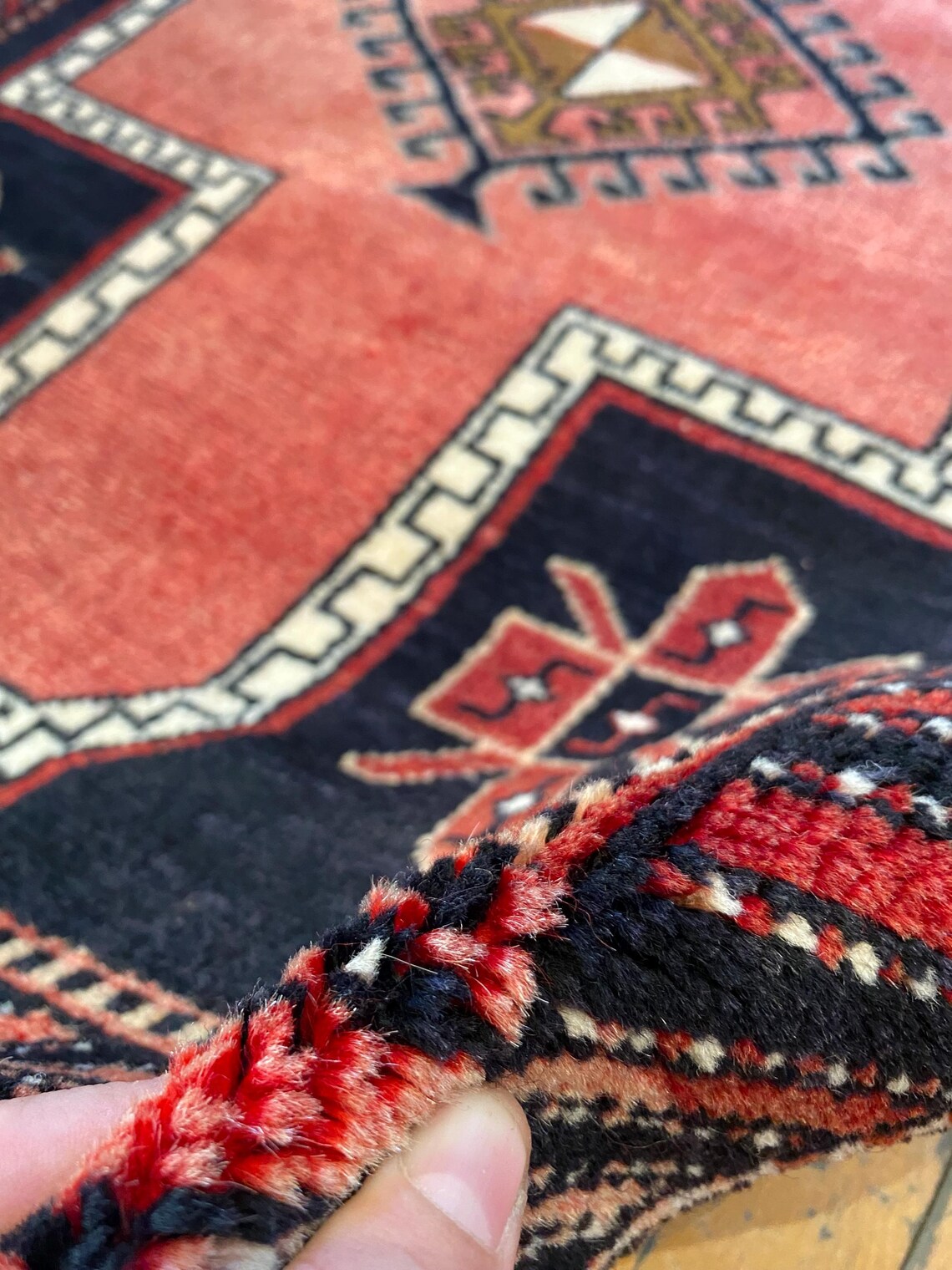 Vintage Nomadic Turkish Runner Carpet 2x5ft | Authentic Wool Hallway Rug Cappadocia Rug Collection