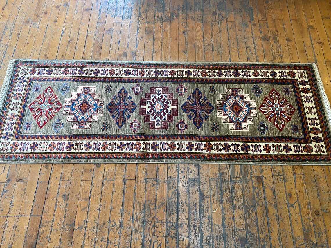 2x6ft Geometric Design Handmade Carpet