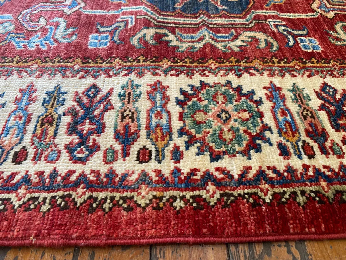 Handmade Oushak Wool Carpet 2.8x3.9ft | Natural Dye Small Area Rug Cappadocia Rug Collection