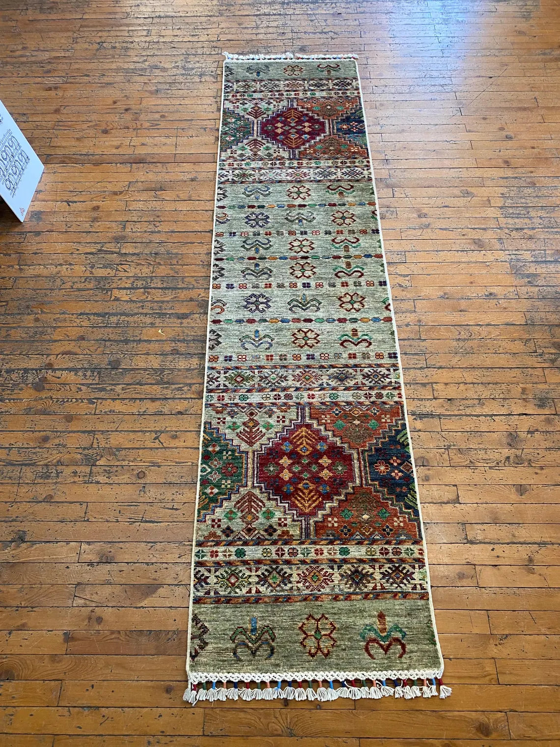 2x8ft Natural Dye Handmade Runner Rug (60x240cm) - Turkish Hallway Carpet Cappadocia Rug Collection