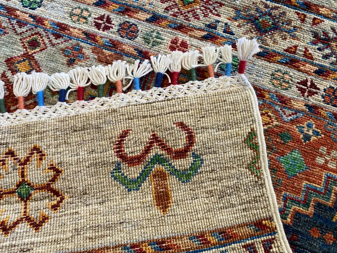 2x8ft Natural Dye Handmade Runner Rug