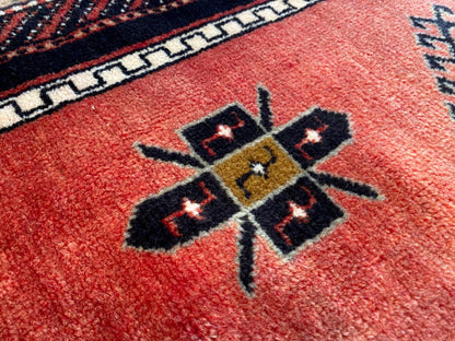 Vintage Nomadic Turkish Runner Carpet 2x5ft | Authentic Wool Hallway Rug Cappadocia Rug Collection