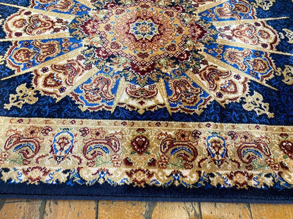 Small Blue Silk Carpet 1.8x2.5ft | Premium Turkish Rug Cappadocia Rug Collection