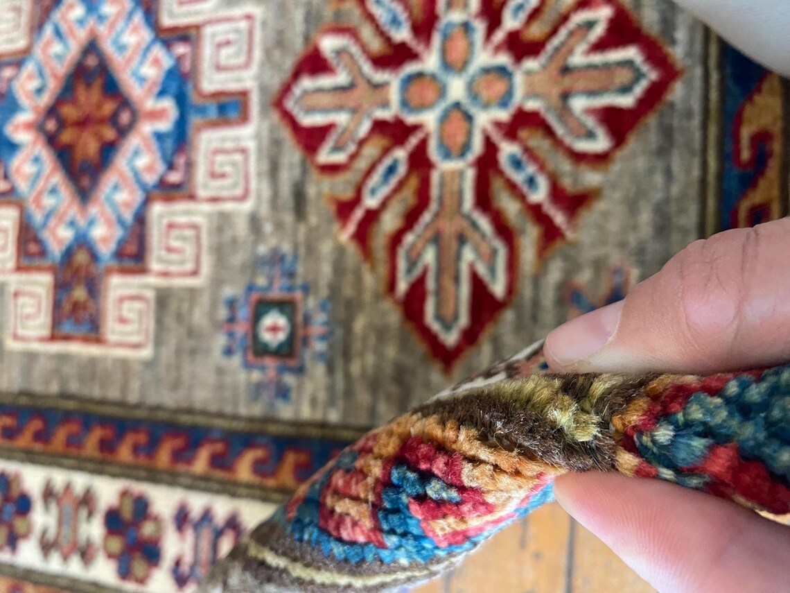 2x6ft Geometric Design Handmade Carpet