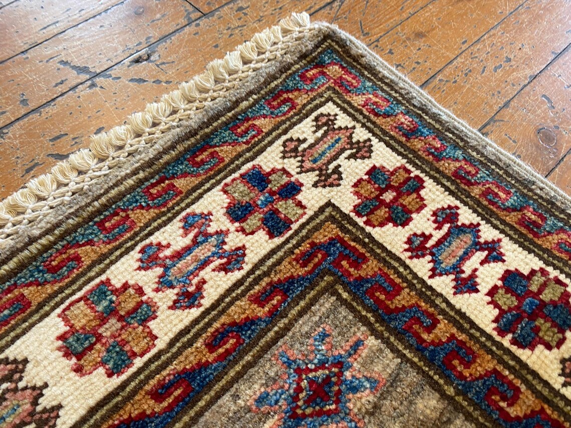 2x6ft Geometric Design Handmade Carpet