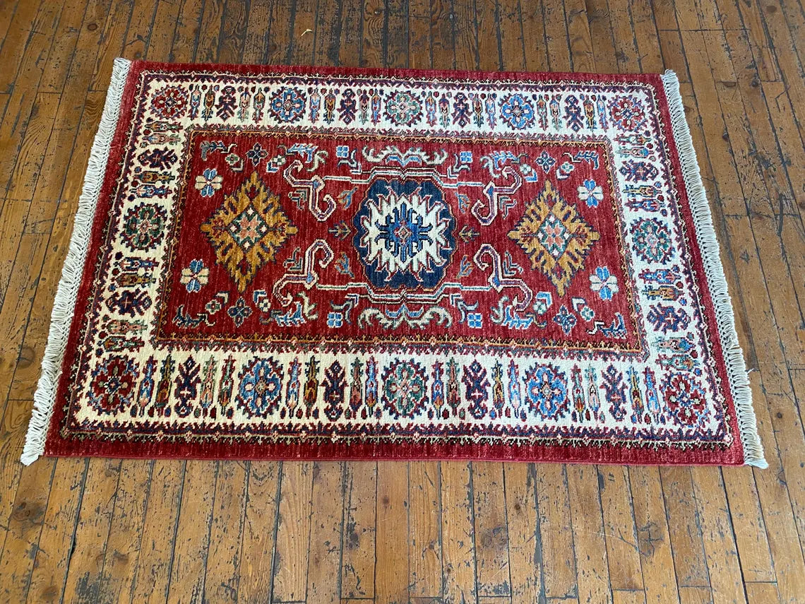 Handmade Oushak Wool Carpet 2.8x3.9ft | Natural Dye Small Area Rug Cappadocia Rug Collection