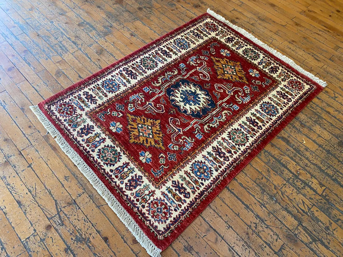 Handmade Oushak Wool Carpet 2.8x3.9ft | Natural Dye Small Area Rug Cappadocia Rug Collection