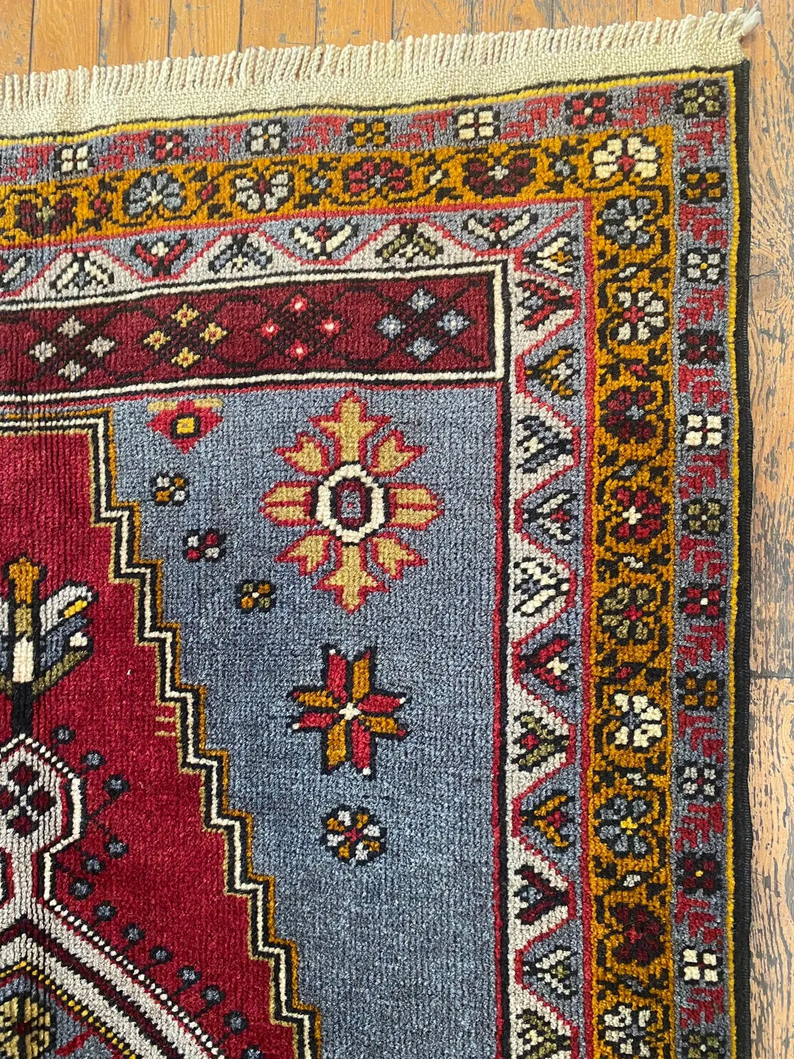 Nomadic Turkish Area Carpet 3x6ft | Yahyalı Natural Dye Wool Rug