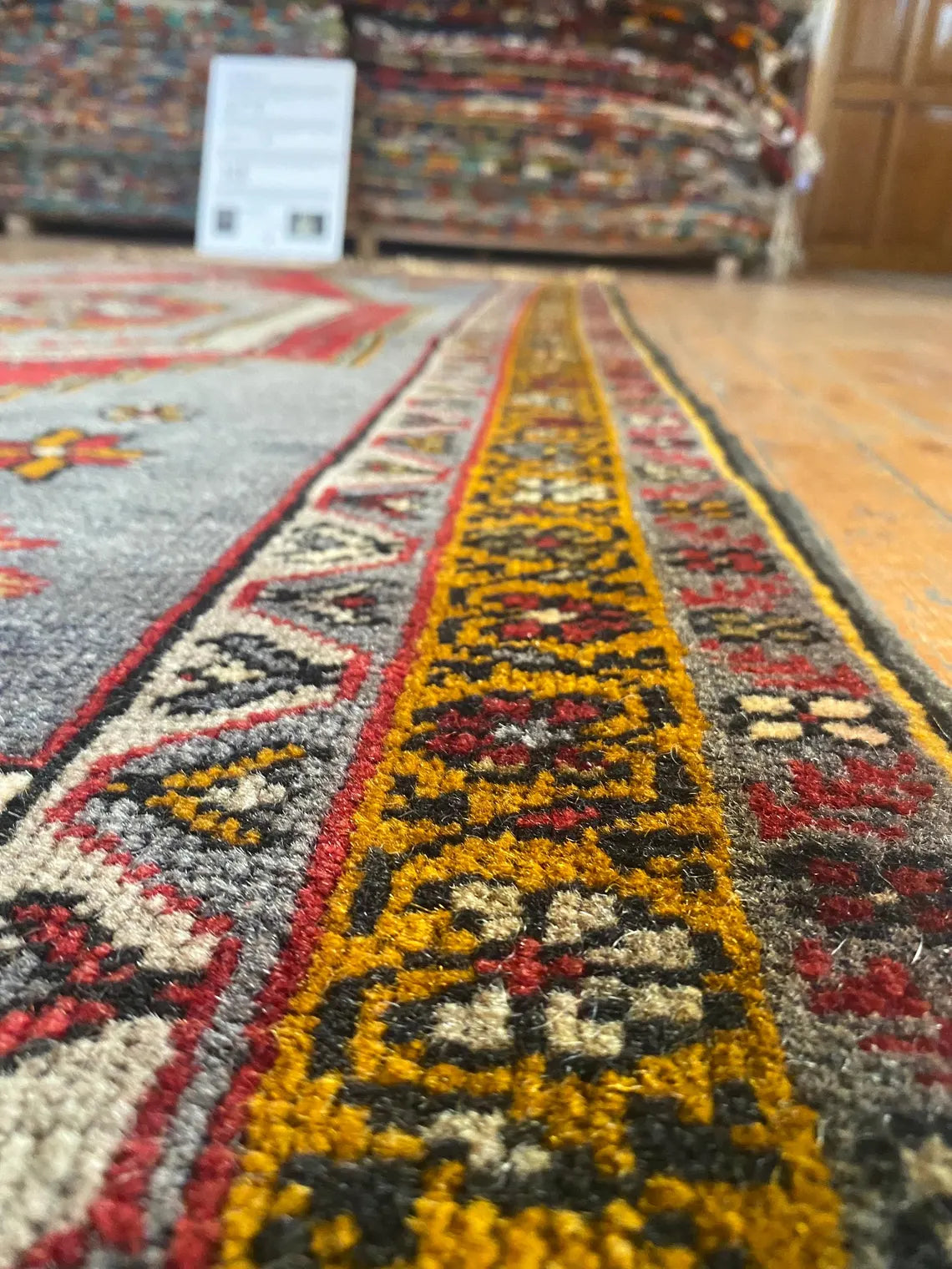 Nomadic Turkish Area Carpet 3x6ft | Yahyalı Natural Dye Wool Rug