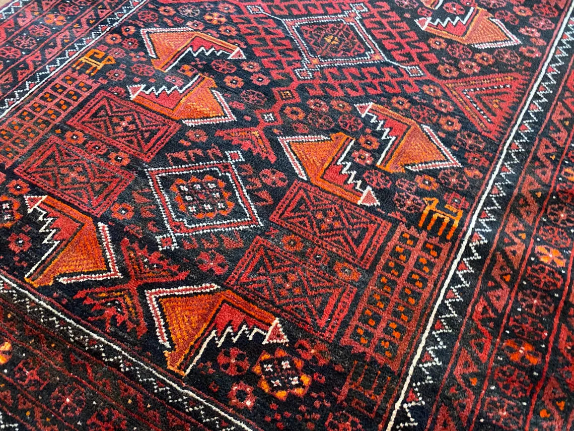 Red Colour Turkish Handmade Carpet 4x7ft Cappadocia Rug Collection