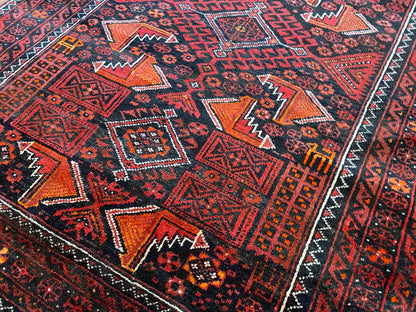 Red Colour Turkish Handmade Carpet 4x7ft Cappadocia Rug Collection