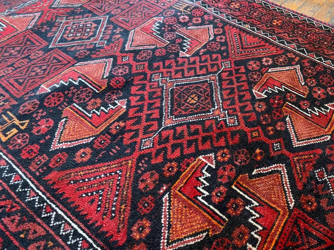 Red Colour Turkish Handmade Carpet 4x7ft Cappadocia Rug Collection
