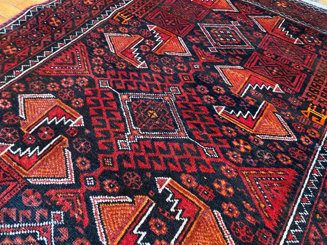 Red Colour Turkish Handmade Carpet 4x7ft Cappadocia Rug Collection