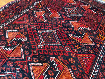 Red Colour Turkish Handmade Carpet 4x7ft Cappadocia Rug Collection