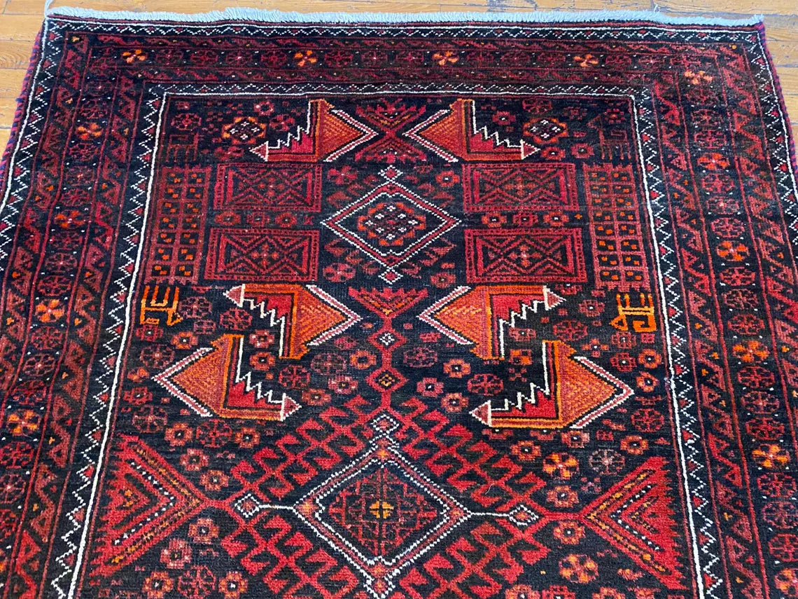 Red Colour Turkish Handmade Carpet 4x7ft Cappadocia Rug Collection