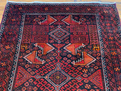 Red Colour Turkish Handmade Carpet 4x7ft Cappadocia Rug Collection