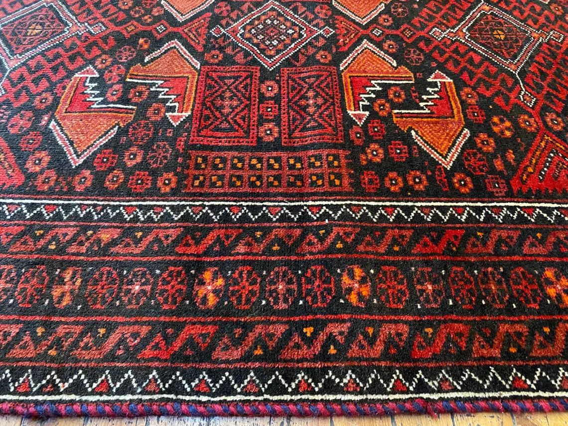 Red Colour Turkish Handmade Carpet 4x7ft Cappadocia Rug Collection