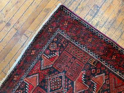 Red Colour Turkish Handmade Carpet 4x7ft Cappadocia Rug Collection