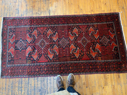 Red Colour Turkish Handmade Carpet 4x7ft Cappadocia Rug Collection