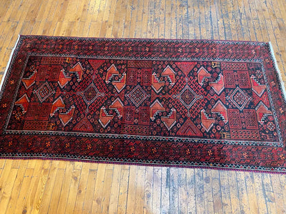 Red Colour Turkish Handmade Carpet 4x7ft Cappadocia Rug Collection