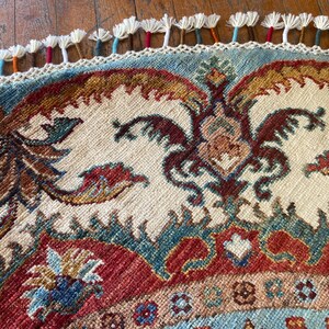 5x5 Square Oushak Rug - Natural Dye Handmade Turkish Wool Carpet Cappadocia Rug Collection