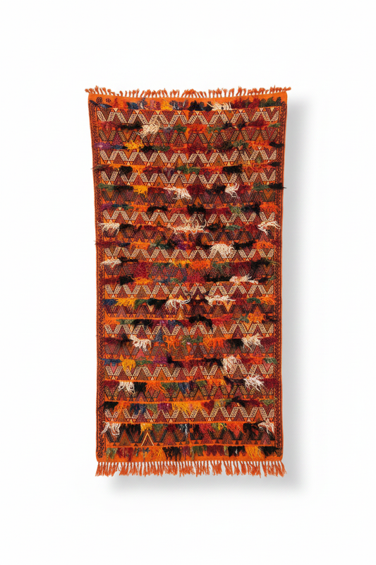 Kilim - Orijinal Saçaklı, Beyaz Arka Plan