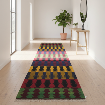 Kilim Runner in Scandinavian Hallway