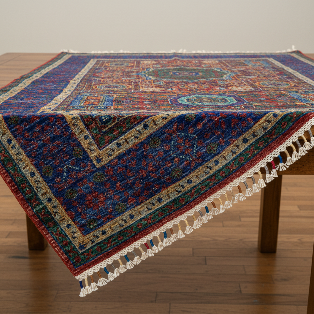 Luxury Design Mamluk Rug - Doğru Saçaklarla