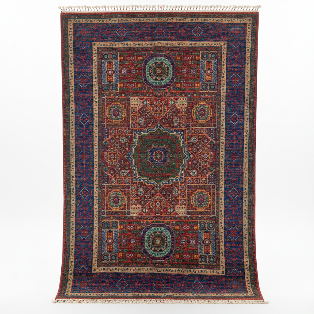 Luxury Design Mamluk Rug - Kare Format