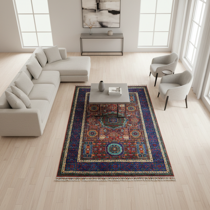 Luxury Design Mamluk Rug - Oturma Odası Kuşbakışı