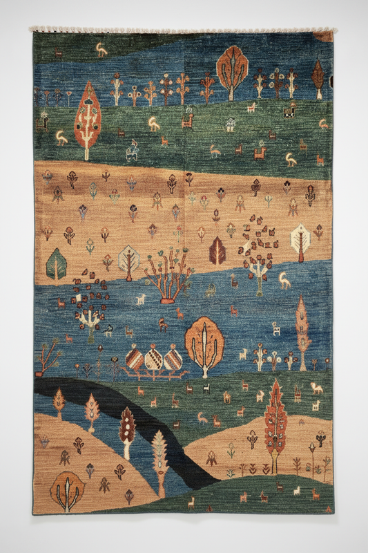 Luxury Handmade Area Rug - Vertical