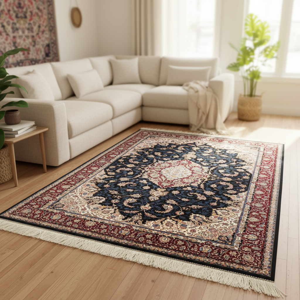 Luxury Silk Rug - modern ortam