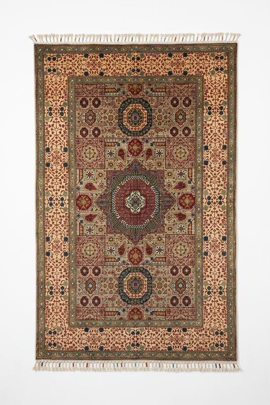 Mamluk Rug on White Wall
