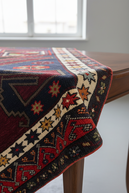 Medallion Rug — Folded on Table