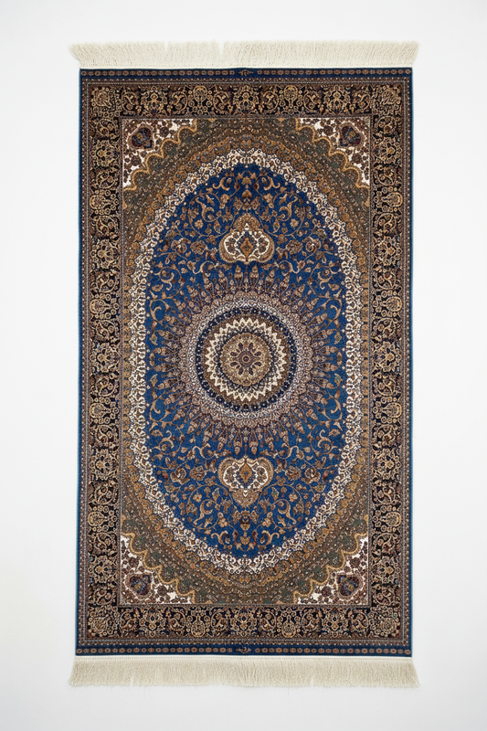 Medallion Traditional Turkish Silk Rug 3x5 ft - Correct Proportions