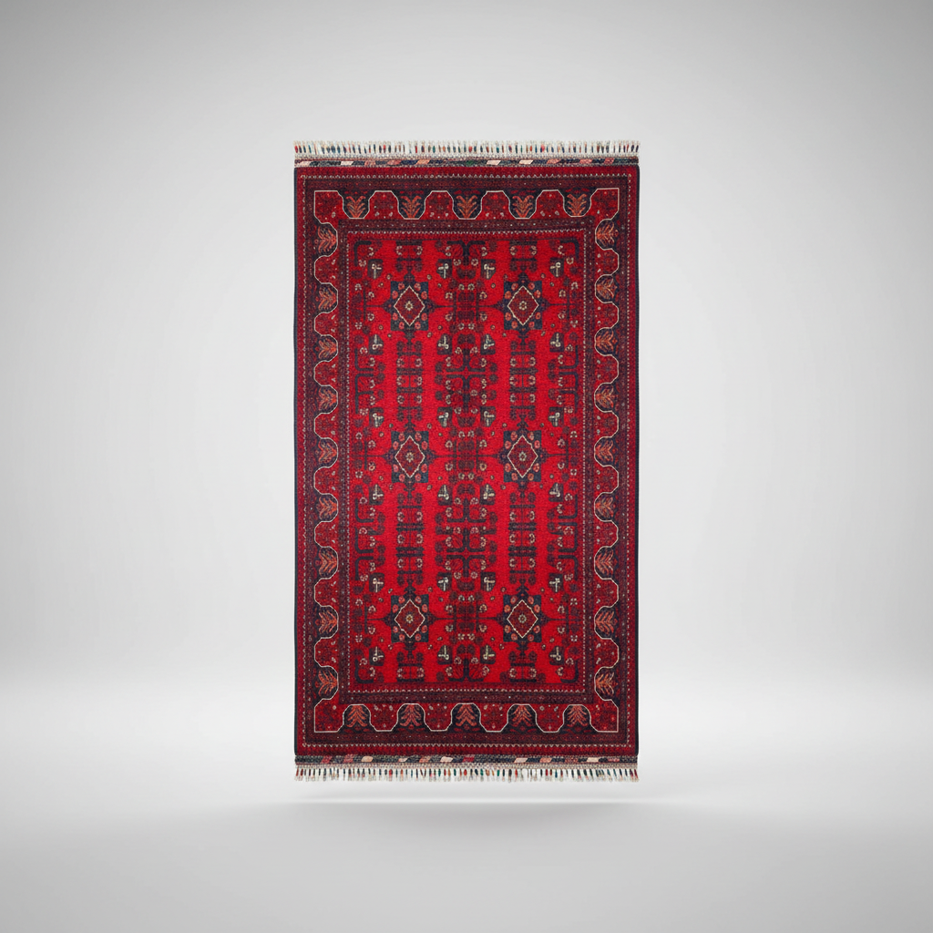 Natural Dye Handmade Carpet - beyaz arka plan