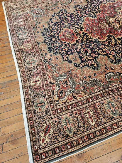 Rare Vintage 1950's Natural Dye Wool Pile High-End Hereke Rug 6'3"×9'9"