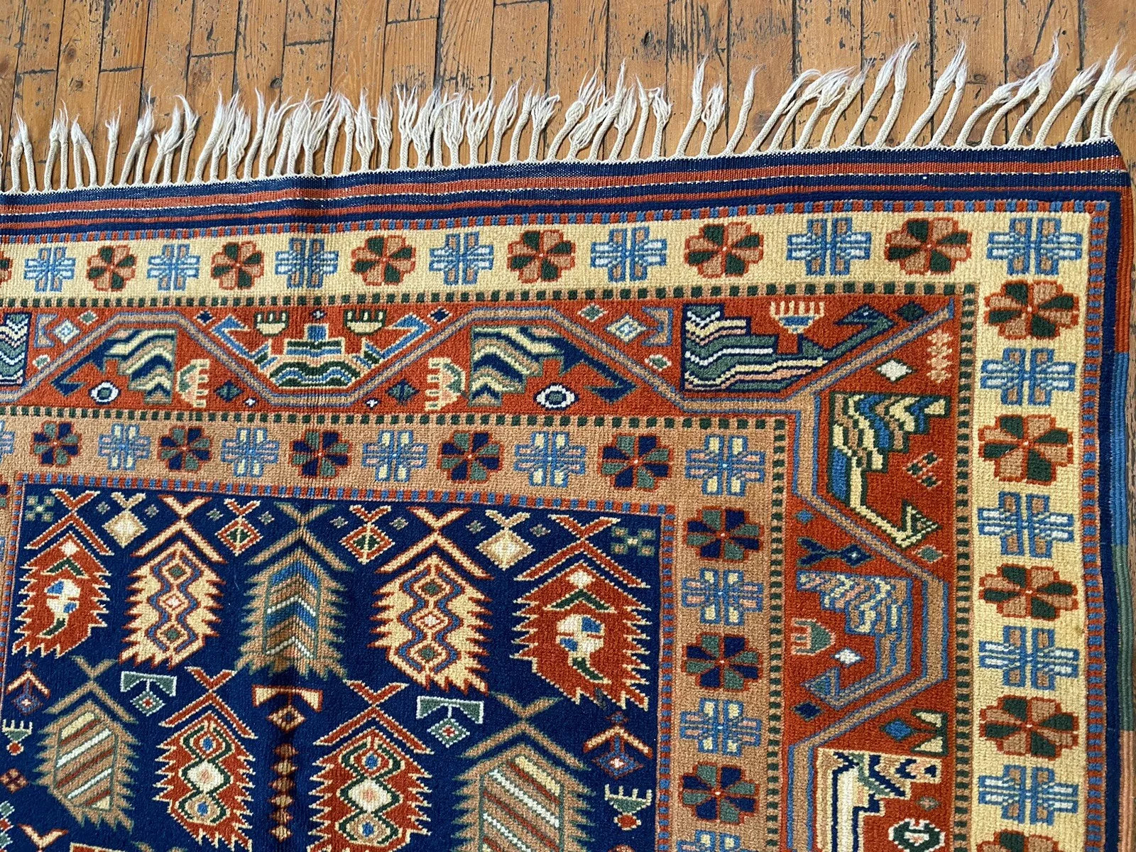 Handmade Exquisite Antique 1930-1940s Natural Dye Wool Pile Armenian Rug 4x6ft Cappadocia Rug Collection