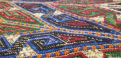 Antique 1945's Embroidered Cicim Kilim Rug 6'3"×9'2" Museum Qlty. Cappadocia Rug Collection