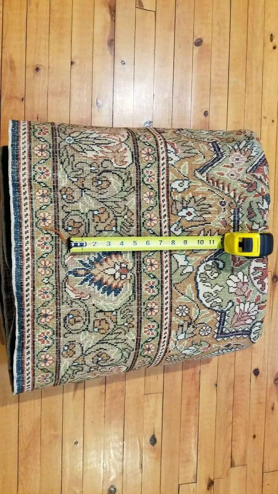 Alfombra para sala de estar con detalles intrincados, alfombra turca Hereke de los años 1930-1940, 6'7" x 9'7"