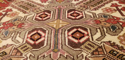 Turkish Area Rug Unique Vintage 1980-1990's Turkish Tribal Bunyan Rug 6x9ft Cappadocia Rug Collection
